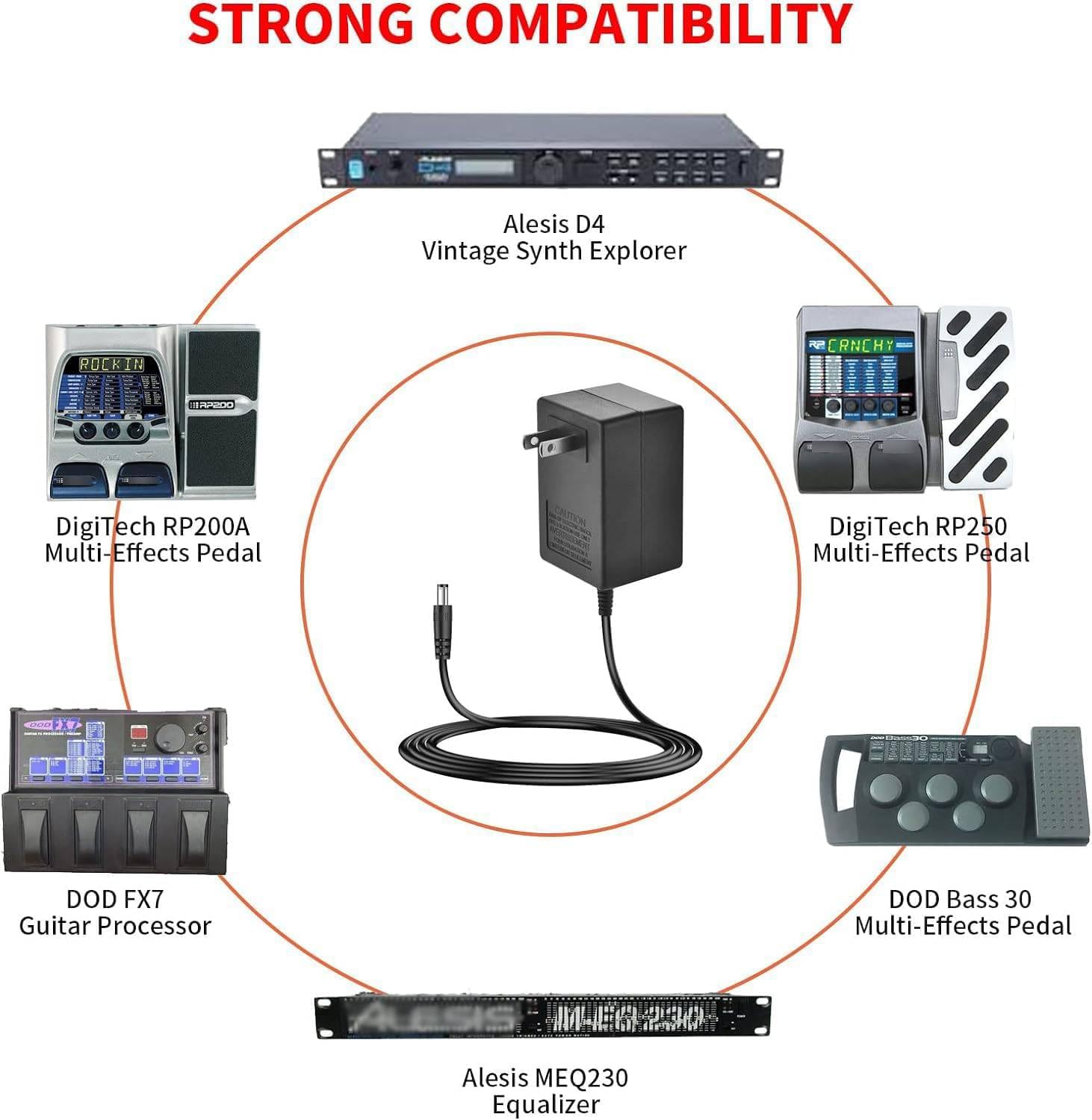 Amazon.com: MEROM 9V Power Supply Compatible with Digitech Whammy